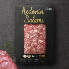 [짜지않은한돈] 페퍼로니 살라미 슬라이스 이탈리안 햄 미니 salami 맛있는햄 와인 안주 세트, 1팩