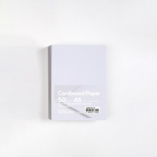 PaperPhant 하드보드지 (두껍고 단단한 종이) cardboard paper, 화이트 A5 50매