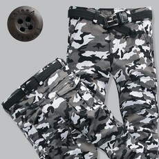 남자작업복바지 겨울용 남성 카모 기모 ...