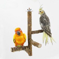 포도나무횃대 앵무새 용품 횃대 새장용 자연목 놀이터 나뭇가지, 삼각판 18x18x CM, 1개