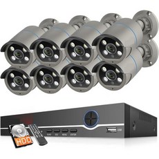 1858344 고기능 감시 카메라 8CH 4MP POE 보안 시스템 POENVR 키트 P2P CCTV 영상감시 실외기록 IP 방범 대책 간단 설정 화질/반응속도 높음 밤에도 이 - poenvr