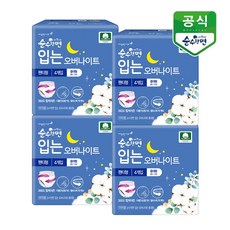 깨끗한나라 순수한면 입는 오버나이트 중대형 4P x 4팩, 단품, 4개, 4개입