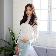 모니클로짓 여신룩 레이스 블라우스