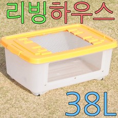 아디펫샵 리빙박스 45L 일반형 고급형 하우스 햄스터 도마뱀 파충류 병아리 메추리 육추기, 38L 일반형, 1개