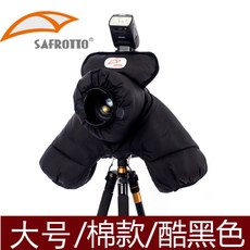 도다도다 카메라 방한커버 겨울 촬영용 레방한커버 보온 SLR 카메라방한커버 1 하프 야외촬영, 쿨블랙/코튼/L, 1개