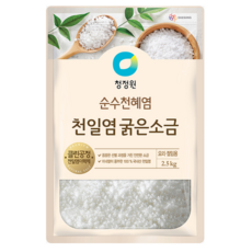 청정원 천일염 굵은소금, 1.7kg, 5개