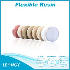 CAD/CAM Flexible Disk dental 98OP Ag 95ZZ 치과재료 슈퍼 하얀 치아 탈부착이 가능하고 편안한 의치 착용 치아 미용을 위해 화장품 크라운 보이지 않는, A1, 18mm, 1개