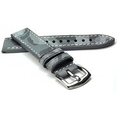RIOS1931 호커 소 가죽 가죽 시계 스트랩 독일에서 핸드 메이드 로버 스트 20mm 스톤 그레이 위장