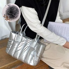 BSHAANS 가벼운 데일리 스퀘어 퀄팅 패딩가방 크로스 토트백