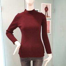 꼼빠니아 NC중앙로 반폴라 골지 니트티셔츠 긴팔 티셔츠