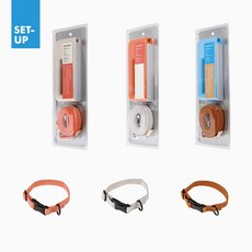  웍웍 스트랩 핸즈프리 멀티 강아지 산책줄 리드줄 + 목줄 세트, 웜그레이, 라이트코랄S 