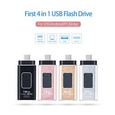 4 in 1 라이트닝 USB 플래시드라이브 USB Type-C OTG 펜 드라이브 for 아이?, 상세내용참조, 상세내용참조