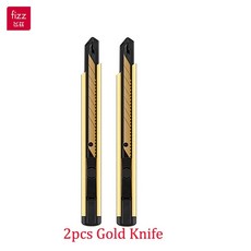 알루미늄 유틸리티 나이프 금속 자동 잠금 디자인 절단 커터 날카, 1개, 1.2 Gold Knife
