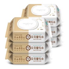 [쇼핑엔티] 깨끗한나라 오곡 물티슈 캡형 100매 6팩