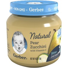 거버 내추럴 액상 어린이식품 113g, 1개, 배 + 주키니(Pear + Zucchini)