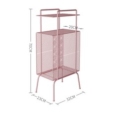 골드 화이트 철제 잡지꽂이 매거진랙 인테리어 화장실 책꽂이 잡지책장 메쉬 신문 거치대, 핑크