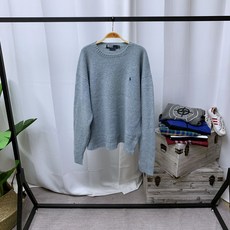 폴로 스카이 라운드 울 니트