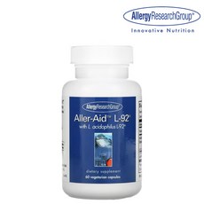 Allergy Research Group Aller-Aid L-92 with L. Acidophilus L-92 60 베지테리언 캡슐, 1개, 2kg