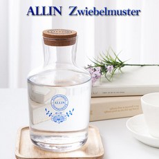 ALLIN 알린 쯔비벨블루 북유럽풍 디켄터 카라페 유리와인쥬스물병 850ML