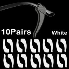 20PCS ANTI 실리콘 그립 안경 다리 귀고리 브래킷 패스너 액세서리 템플 홀더, style Awhite