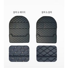 쏘렌토 쏘렌토R 올뉴쏘렌토 시트보호 등받이 커버 킥매트, 일반형1p(브라운 브라운), 1개
