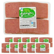 청정원 슬라이스햄S 1kg 10봉지, 10개