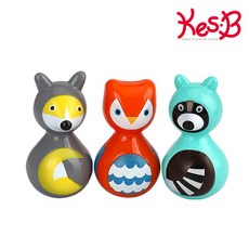 캐스비 플레이 미니 오뚝이 3종 세트, 혼합색상, 1세트