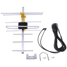 1pc Outdoor 100Mile Amplified 8 Yagi Antenna TV 10dB Long Range UHF/VHF/FM TV|TV Antenna|, 1개, 단일, 단일