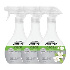 엘지생활건강 샤프란케어 바이럭스 섬유탈취제 프레쉬자스민향 500ml / 탈취스프레이, 3개