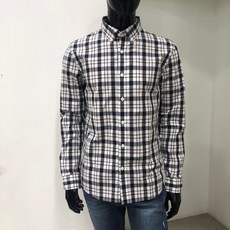 닉스 남 포플린 버튼다운 컴포트핏 체크 셔츠 NNF CSL102-2