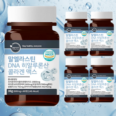 [고함량 LN 792mg] 프리미엄 말 엘라스틴 3세대 항인대 추출 히알루론산 저분자 피쉬 콜라겐 데스모신 이소데스모신 비오틴 비타민c 식약처 HACCP 인증 알약 케이스 증정, 5개, 60정