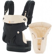 Ergobaby Four Position 360 Joy Baby Carrier Black Camel 번들, 단일옵션