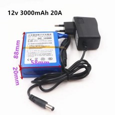 리튬 이온 충전식 배터리 대용량 AC 전원 충전기 4 가지 트래픽 D 개발 DC 12V 300020000mAh 신제품, 1개