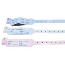 이노밴드 환자 손목 네임밴드 100개 - 환자인식팔찌, 핑크