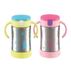 릿첼 TLI 진공 보온 보냉 빨대컵 270ml, 핑크