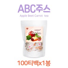 abc주스 티백 차 에이비씨주스 ABC쥬스 국산 100% 말린 비트 사과 당근 뿌리 즙 비트껍질 사과차 비트차 착즙 분말 재료 몸신 비율 에비씨 대용량 효능, 1개, 100티백, 150g