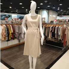 [파파야] 뒷단추 포인트 무지 민소매 롱 원피스 PNKROP029B