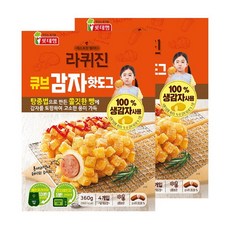 더조은푸드 롯데햄 라퀴진 큐브 감자핫도그360g x 2봉, 단품없음