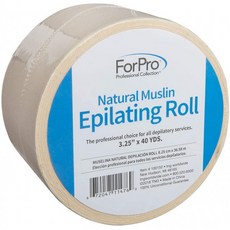 ForPro 내추럴 머슬린 에필리팅 롤 내열성 모발제거용 3.25" W x 40 Yds : 뷰티, 단일옵션