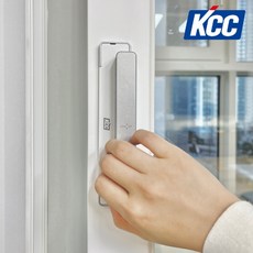 KCC창호 고정형 샤시손잡이 샷시 베란다 창문손잡이, 실버그레이