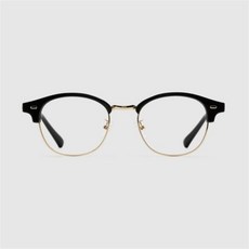 블루엘리펀트 RONEE gold black 안경 동그란얼굴형 검은테