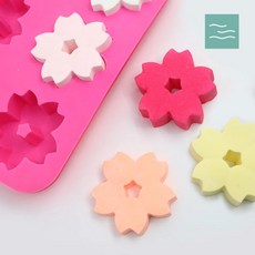 업사이클 비건 커피스크럽만들기 KIT (5인용), 마타바 체리블라썸 벚꽃 6구 실리콘몰드, 1개