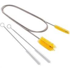 GARVALON 3pcs 빨대 청소 브러시 싱크대 배수 호스 수족관 구부릴 수 있는 건조기 키트용 유연한 어항 코일 연장 밸브 구멍 청소기 나일론, 1개