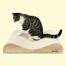  파파냥 논슬립 카펫트 쇼파형 원목 스크래처 와이드, 1개, 브라운 