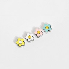 1-1-202 써지컬 펜던트 통과형 에폭 꽃 10x7mm