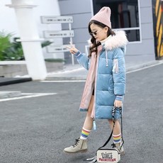 패밀리샵 여아 올겨울 따뜻한 골드 벨벳 패딩 롱자켓