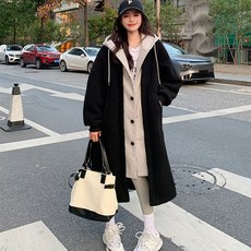 J137-8 라테니 빅사이즈 겨울 양털 롱자켓 44-100