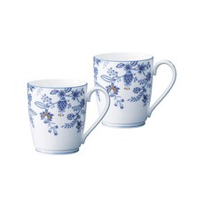 Noritake 노리타케 머그컵 (쌍 세트) 295cc 블루 소렌티노 색선 마무리 전자 레인지 대응 식세기 대응 2개 블루 본 차이나 P972804965