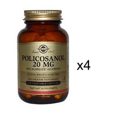 솔가 [4개 SET] 폴리코사놀 20mg 100정 (캡슐) Solgar Policosanol 100caps, 4개