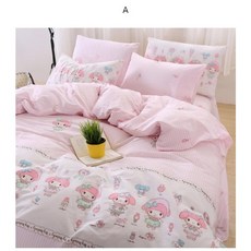 산리오침대커버여름